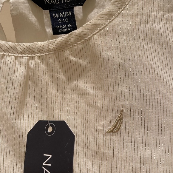 Nautica cream and gold shirt - Picture 2 of 2